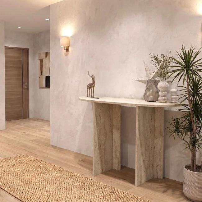 Κονσόλα Cortado Megapap χρώμα travertine 120x35x75εκ.