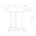 Τραπέζι Allos Megapap χρώμα sapphire oak 75x75x77εκ.