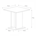 Τραπέζι Allos Megapap χρώμα γκρι σκυροδέματος 75x75x77εκ.