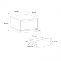 Τραπεζάκι σαλονιού Pura Megapap χρώμα sapphire oak 60x60x40εκ.