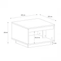 Τραπεζάκι σαλονιού Onda Megapap χρώμα sapphire oak 60x60x40εκ.