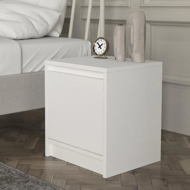 Κομοδίνο Conve Megapap χρώμα λευκό 40x35x45εκ.