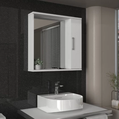 Καθρέπτης μπάνιου Deal Μegapap χρώμα λευκό 65x15,3x65εκ. Καθρέπτης μπάνιου Deal Μegapap χρώμα λευκό 65x15,3x65εκ.
