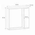 Καθρέπτης μπάνιου Deal Μegapap χρώμα λευκό 65x15,3x65εκ.
