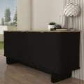 Μπουφές Bohema Megapap χρώμα μαύρο - sepet oak 180x47x76,6εκ.