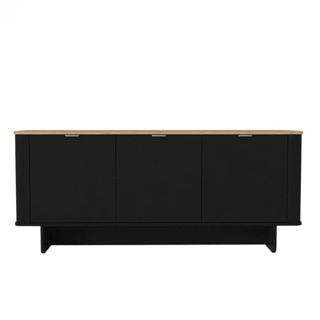 Μπουφές Bohema Megapap χρώμα μαύρο - sepet oak 180x47x76,6εκ.