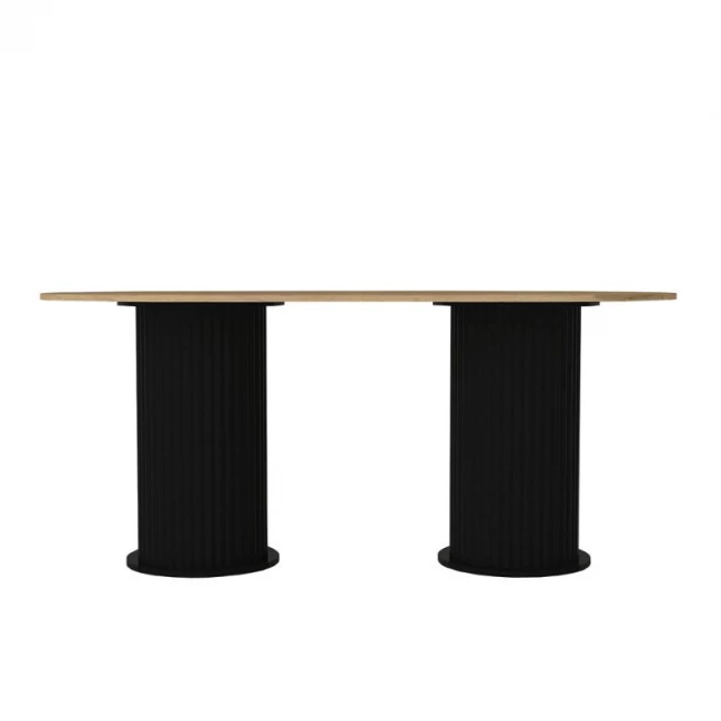 Τραπέζι Bohema Megapap χρώμα μαύρο - sepet oak 180x90x77,7εκ.