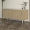 Μπουφές Rebel Megapap χρώμα rota oak - sandstone 150x45x76,5εκ.