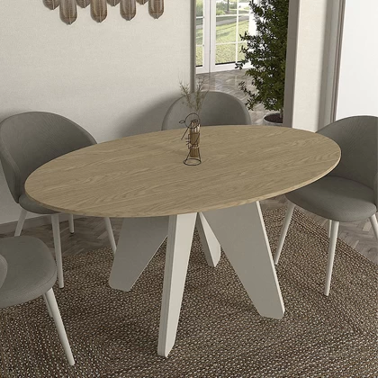 Τραπέζι Rebel Megapap χρώμα rota oak - sandstone 150x90x75εκ. Τραπέζι Rebel Megapap χρώμα rota oak - sandstone 150x90x75εκ.