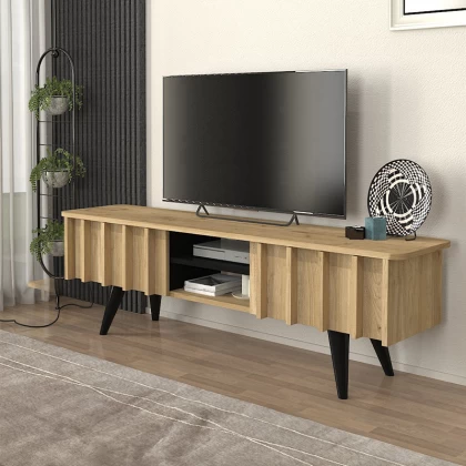 Έπιπλο τηλεόρασης Gemma Megapap χρώμα sepet oak 150x35x46,7εκ. Έπιπλο τηλεόρασης Gemma Megapap χρώμα sepet oak 150x35x46,7εκ.