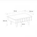 Τραπεζάκι σαλονιού Gemma Megapap χρώμα sepet oak 90x59,6x36,8εκ.