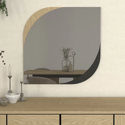 Καθρέπτης τοίχου Lava Μegapap χρώμα rota oak - ανθρακί 70x2,2x70εκ. Καθρέπτης τοίχου Lava Μegapap χρώμα rota oak - ανθρακί 70x2,2x70εκ.