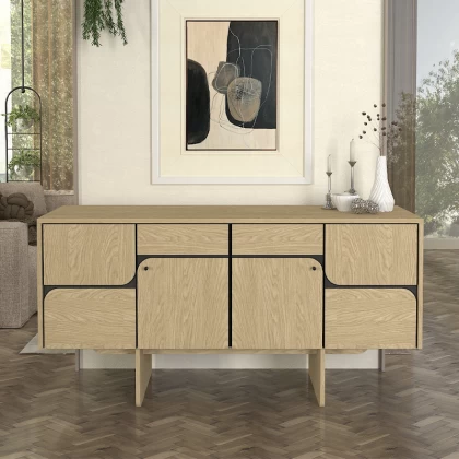 Μπουφές Lava Megapap χρώμα rota oak - ανθρακί 150x44,6x76εκ. Μπουφές Lava Megapap χρώμα rota oak - ανθρακί 150x44,6x76εκ.