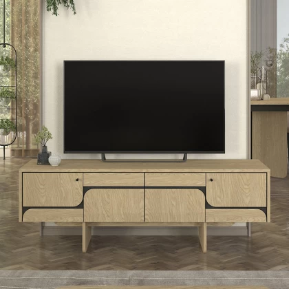 Έπιπλο τηλεόρασης Lava Megapap χρώμα rota oak - ανθρακί 150x35x51,3εκ. Έπιπλο τηλεόρασης Lava Megapap χρώμα rota oak - ανθρακί 150x35x51,3εκ.