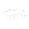 Τραπέζι Lava Megapap χρώμα rota oak - ανθρακί 180x90x76,8εκ.