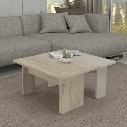 Τραπεζάκι σαλονιού σετ 2τμχ Sevilla Megapap χρώμα sandstone - travertine 75x75x37,4εκ. Τραπεζάκι σαλονιού σετ 2τμχ Sevilla Megapap χρώμα sandstone - travertine 75x75x37,4εκ.