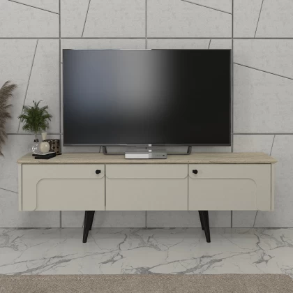 Έπιπλο τηλεόρασης Sevilla Megapap χρώμα sandstone - travertine 150x35x45,6εκ. Έπιπλο τηλεόρασης Sevilla Megapap χρώμα sandstone - travertine 150x35x45,6εκ.
