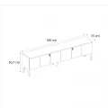 Έπιπλο τηλεόρασης Pedro Megapap χρώμα ανθρακί - rota oak 180x35x50,7εκ.