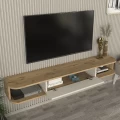 Έπιπλο τηλεόρασης επιτοίχιο Cross Megapap με LED χρώμα sepet oak - sandstone 150x29,6x19,2εκ. Έπιπλο τηλεόρασης επιτοίχιο Cross Megapap με LED χρώμα sepet oak - sandstone 150x29,6x19,2εκ.