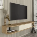 Έπιπλο τηλεόρασης επιτοίχιο Cross Megapap με LED χρώμα sepet oak - sandstone 150x29,6x19,2εκ. Έπιπλο τηλεόρασης επιτοίχιο Cross Megapap με LED χρώμα sepet oak - sandstone 150x29,6x19,2εκ.