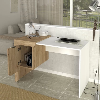 Γραφείο εργασίας Dario Megapap χρώμα sepet oak - λευκό 120x60x73,2εκ. Γραφείο εργασίας Dario Megapap χρώμα sepet oak - λευκό 120x60x73,2εκ.