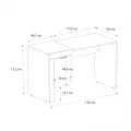 Γραφείο εργασίας Dario Megapap χρώμα sepet oak - λευκό 120x60x73,2εκ.