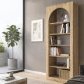 Βιβλιοθήκη Voila Megapap χρώμα sepet oak 74x35x180εκ.