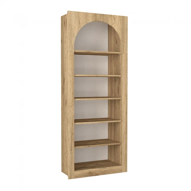 Βιβλιοθήκη Voila Megapap χρώμα sepet oak 74x35x180εκ.