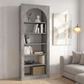 Βιβλιοθήκη Voila Megapap χρώμα γκρι σκυροδέματος 74x35x180εκ.