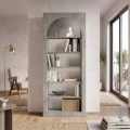 Βιβλιοθήκη Voila Megapap χρώμα γκρι σκυροδέματος 74x35x180εκ.