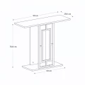 Κονσόλα Alderas Megapap χρώμα sandstone - travertine - χρυσό 90x29,6x76,8εκ.