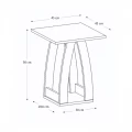 Τραπεζάκι βοηθητικό - Κομοδίνο Deros Megapap χρώμα sepet oak 45x45x56εκ.