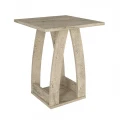 Τραπεζάκι βοηθητικό - Κομοδίνο Deros Megapap χρώμα travertine 45x45x56εκ.