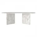 Τραπεζάκι σαλονιού Cortado Megapap χρώμα λευκό εφέ μαρμάρου 120x60x39,6εκ.
