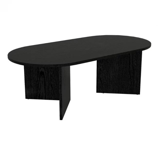 Τραπεζάκι σαλονιού Cortado Megapap χρώμα sencron black 120x60x39,6εκ.