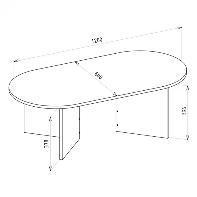 Τραπεζάκι σαλονιού Cortado Megapap χρώμα sencron black 120x60x39,6εκ.