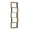 Βιβλιοθήκη Alvina Megapap χρώμα sapphire oak - ανθρακί 45x19,6x158,8εκ.