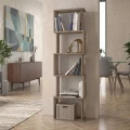 Βιβλιοθήκη Alvina Megapap χρώμα καρυδί 45x19,6x158,8εκ.