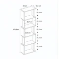 Βιβλιοθήκη Alvina Megapap χρώμα καρυδί 45x19,6x158,8εκ.