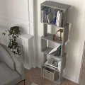 Βιβλιοθήκη Alvina Megapap χρώμα γκρι σκυροδέματος 45x19,6x158,8εκ.