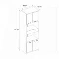 Ντουλάπι κουζίνας - μπάνιου Alvento Megapap χρώμα sapphire oak 60x42x180εκ.