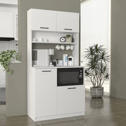 Έπιπλο κουζίνας Tuco 2 Megapap χρώμα λευκό 90x40x180εκ. Έπιπλο κουζίνας Tuco 2 Megapap χρώμα λευκό 90x40x180εκ.
