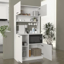 Έπιπλο κουζίνας Tuco 2 Megapap χρώμα λευκό 90x40x180εκ.