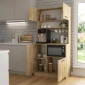 Έπιπλο κουζίνας Tuco 2 Megapap χρώμα sapphire oak 90x40x180εκ.