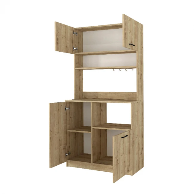 Έπιπλο κουζίνας Tuco 2 Megapap χρώμα sapphire oak 90x40x180εκ.