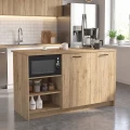 Τραπέζι - Πάγκος κουζίνας Peres Megapap χρώμα sepet oak 150x70x91,8εκ.