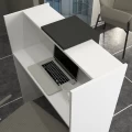 Γραφείο υποδοχής - reception Hola Megapap χρώμα λευκό - ανθρακί 93,6x45,2x110,3εκ. Γραφείο υποδοχής - reception Hola Megapap χρώμα λευκό - ανθρακί 93,6x45,2x110,3εκ.