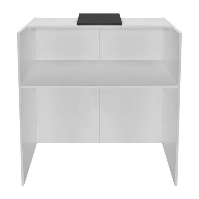 Γραφείο υποδοχής - reception Hola Megapap χρώμα λευκό - ανθρακί 93,6x45,2x110,3εκ. Γραφείο υποδοχής - reception Hola Megapap χρώμα λευκό - ανθρακί 93,6x45,2x110,3εκ.