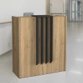 Γραφείο υποδοχής - reception Hola Megapap χρώμα sepet oak - ανθρακί 93,6x45,2x110,3εκ. Γραφείο υποδοχής - reception Hola Megapap χρώμα sepet oak - ανθρακί 93,6x45,2x110,3εκ.