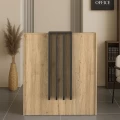 Γραφείο υποδοχής - reception Hola Megapap χρώμα sepet oak - ανθρακί 93,6x45,2x110,3εκ. Γραφείο υποδοχής - reception Hola Megapap χρώμα sepet oak - ανθρακί 93,6x45,2x110,3εκ.